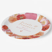 マックス ブライト フローラル & プロセッコ ブライダルシャワー ペーパープレート (アングル)