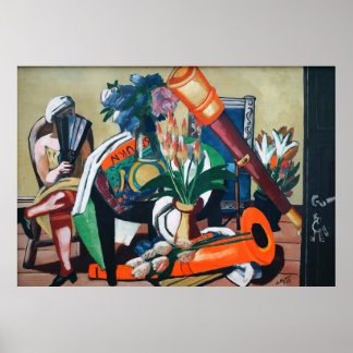 マックス・ベックマン – グロセススティルレベンミットフェルノール ポスター