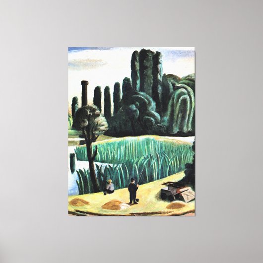 マックス・ベックマン – ポプラ付きシースケープ， キャンバスプリント (正面)