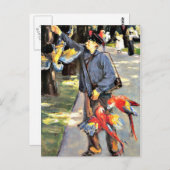 マックス・リーベルマン絵を描ズ・アルティスの鸚鵡の飼育員 ポストカード (正面/裏面)