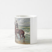マックス・リーベルマン:海辺の二人の騎手 アート コーヒーマグカップ (中央)