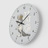 マックス | 食べちゃうぞ！ ラージ壁時計 (傾斜)