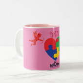 マックタウン自閉症意識 ツートーンマグカップ (正面左)