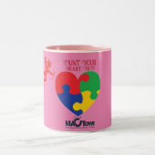 マックタウン自閉症意識 ツートーンマグカップ (中央)