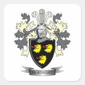 マックナイト家紋コートオブアームズ スクエアシール (正面)