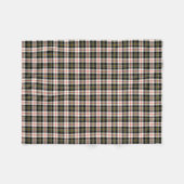 マックファーソンクランブラックアンドホワイトドレスタータンチェック フリースブランケット (正面(横))