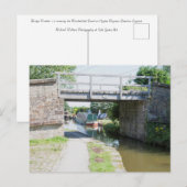 マックレスフィールド運河はがき上のブリッジ14 ポストカード (正面/裏面)