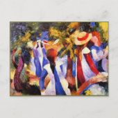 マック威厳があるアート、緑の少女 ポストカード (正面)