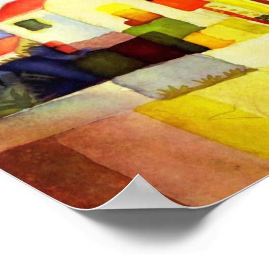 マック威厳があるブライトハウスウォーターカラー絵画ズ ポスター (角)