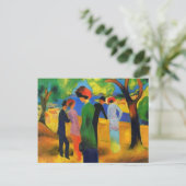 マック威厳がある – 緑のジャケットのレディ ポストカード (スタンド正面)