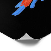 マック飛んでいるス手描きポスター3枚 ポスター (角)