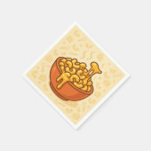 マック&チーズのイラスト スタンダードカクテルナプキン (角)