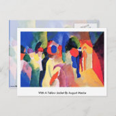 マッケのそばに黄色の上着を着威厳があるて ポストカード (正面/裏面)