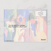 マッケのそばに黄色の上着を着威厳があるて ポストカード (裏面)