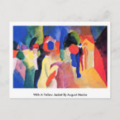 マッケのそばに黄色の上着を着威厳があるて ポストカード (正面)