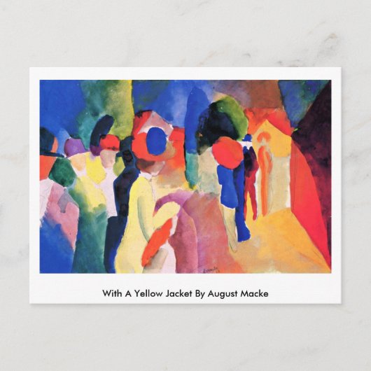 マッケのそばに黄色の上着を着威厳があるて ポストカード (正面)