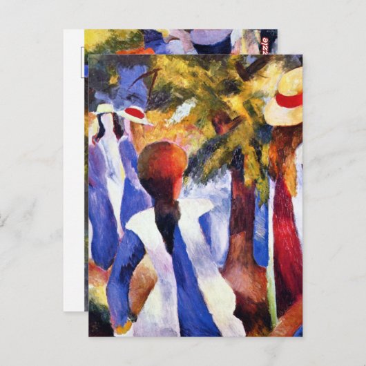 マッケの作った緑の威厳がある少女  ポストカード (正面/裏面)