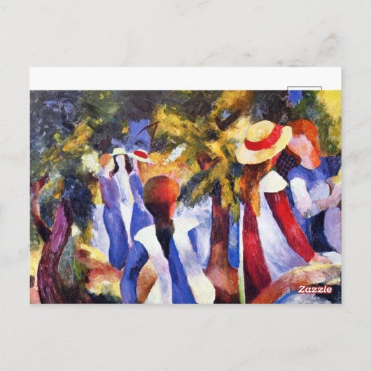 マッケの作った緑の威厳がある少女  ポストカード (裏面)