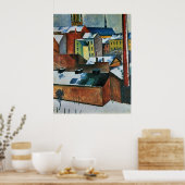 マッケの雪の中の聖マリア教会威厳がある。 ポスター (キッチン)