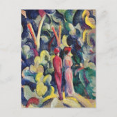 マッケの『森の道のカップ威厳があるル』 ポストカード (正面)