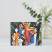 マッケの『4人の女の子、カラフル絵画ズ』 シーズンポストカード (スタンド正面)