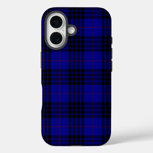 マッケイタータンチェックブルーブラックプレイド Case-Mate iPhoneケース (裏面)