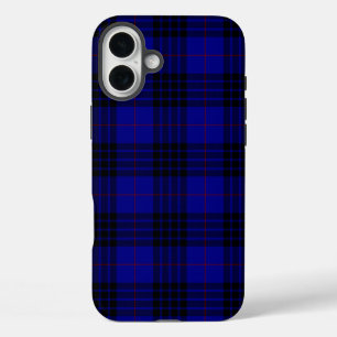 マッケイタータンチェックブルーブラックプレイド iPhone 16 PLUSケース