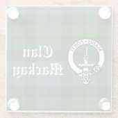 マッケイ氏族の紋章バッジ＆タータン オーダーメイド ガラスコースター (裏面)