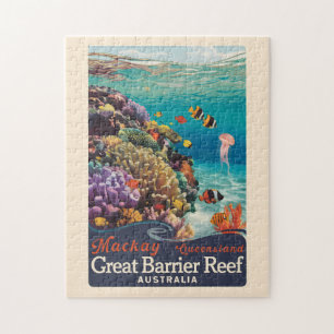 マッケイ素晴らしバリアリーフトラベルアートヴィンテージ ジグソーパズル