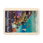 マッケイ素晴らしバリアリーフトラベルアートヴィンテージ マグネット (横)