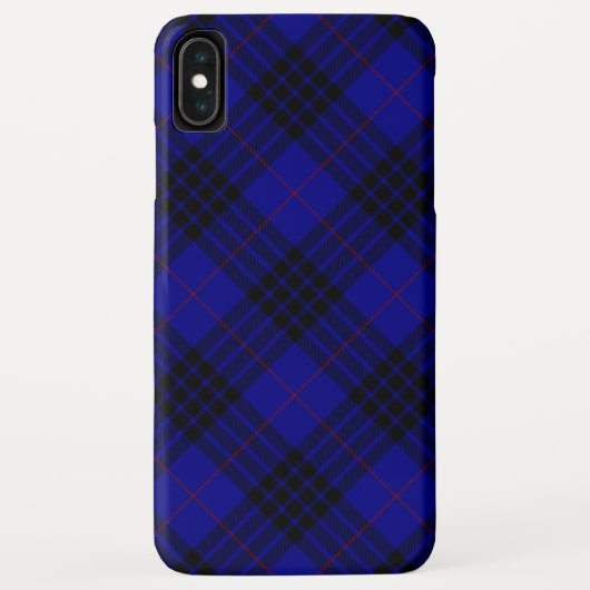 マッケイ タートル ブルー ブラック チェック Case-Mate iPhoneケース (裏面)