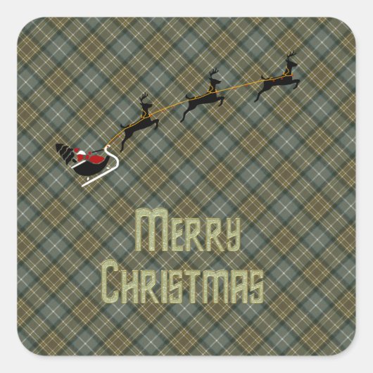 マッケラーウェザードスコットランドタータンチェック スクエアシール (正面)