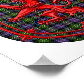 マッケンジータータンチェックスコティッシュプリッドライオンラパント ポスター (角)