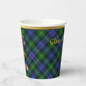 マッケンジーパーソナライズされたタータンチェッククリスマス 紙コップ (左)