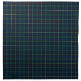 マッケンジーファミリータータンチェックダークグリーンとブループレイド ナプキンクロス