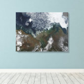 マッケンジー川はマッケンジー湾に注ぐ キャンバスプリント (インサイチュ (ウッドフロア))