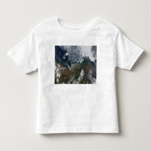 マッケンジー川はマッケンジー湾に注ぐ トドラーTシャツ (正面)