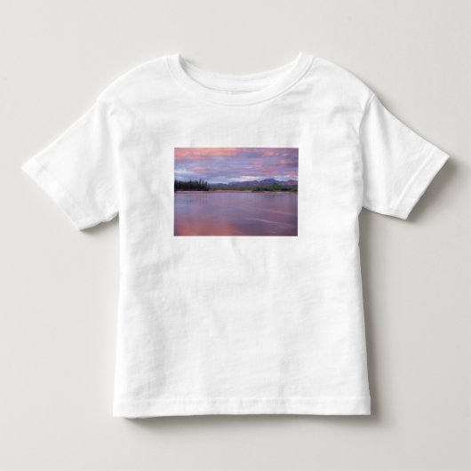 マッケンジー川上空の真夜中の太陽、 トドラーTシャツ (正面)