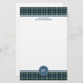 マッケンジー氏古代タータンチェックモノグラム文房具 便箋 (正面/裏面)