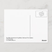 マッケンジー・キング・エステートの秋、ガティノー・パーク。 ポストカード (裏面)