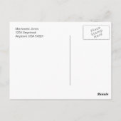 マッケンジー・ブラック・ダマスク・シック・ポストカード ポストカード (裏面)