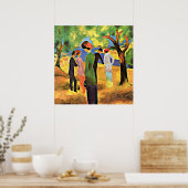 マッケ威厳があるアート:緑のジャケットを着た女性 ポスター (キッチン)