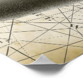 マッコウクジラのヴィンテージ航海のマップPart2 ポスター (角)