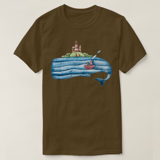 マッコウクジラの水色 Tシャツ (デザイン正面)