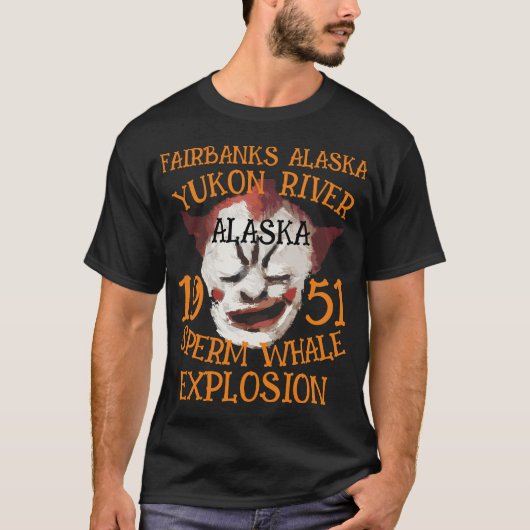 マッコウクジラの爆発 ユーコン川 アラスカ 2047 Tシャツ (正面)
