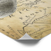 マッコウクジラ航海のヴィンテージマップPart1 ポスター (角)