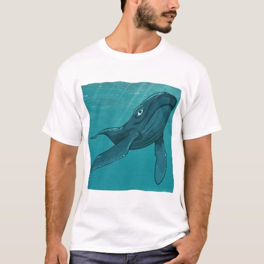 マッコウクジラ キット 水中 Tシャツ (正面)