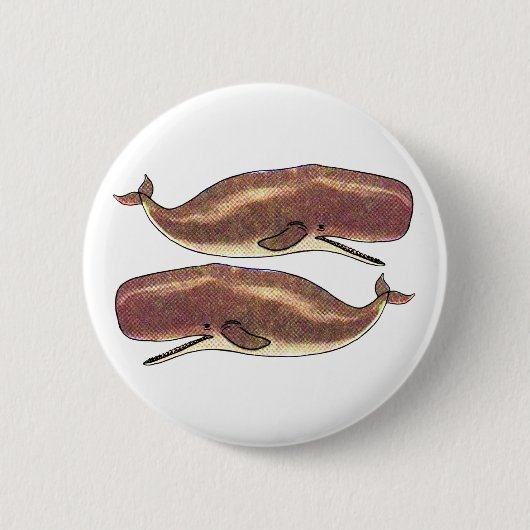 マッコウクジラ 缶バッジ (正面)