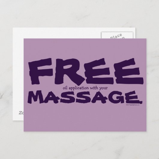マッサおもしろいージ油付きカスタマイズ可能なフリーマーケティング ポストカード (正面/裏面)