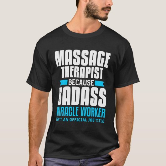 マッサおもしろいージTherapi用フィジカルセラピー引用文 Tシャツ (正面)